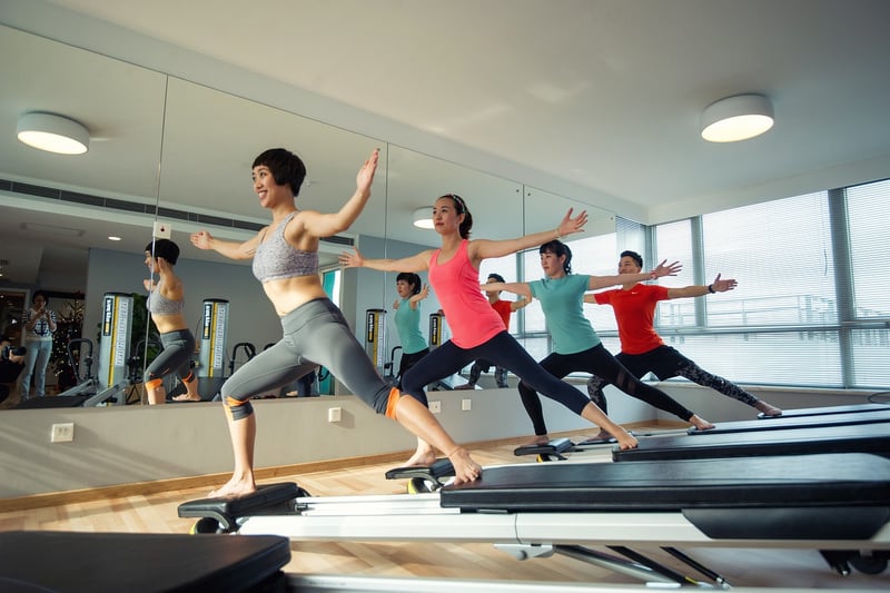 Woman practicing Pilates for alignment